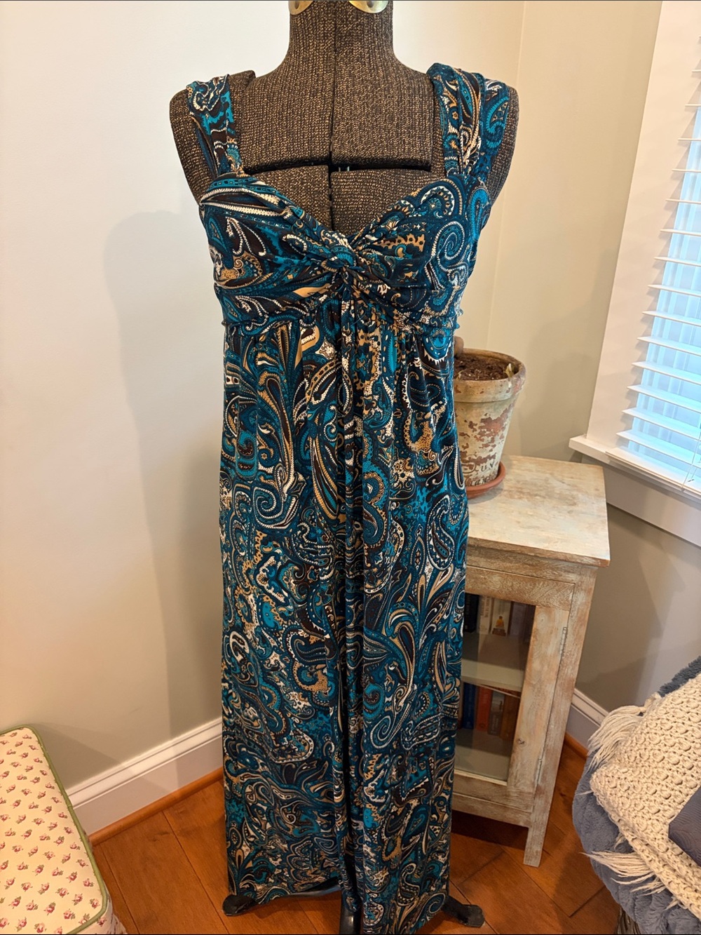 Ellen Parker Paisley Maxi Dress Small